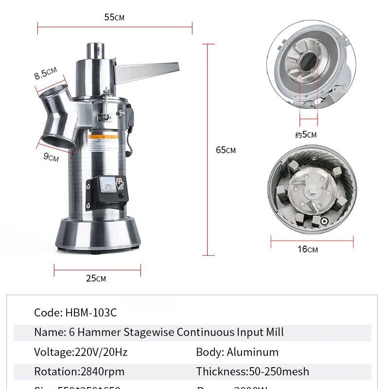 6 Hammer Stagewise Continuous Input Mill