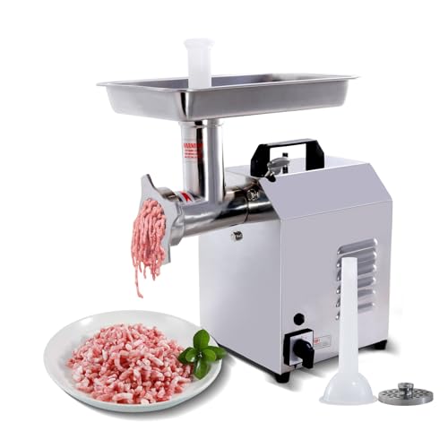 MEAT GRINDER /1HP 110V Heavy-Duty Meat Grinders Electric Sausage Stuffer Maker Stainless Steel for Industrial/Restaurant/Hotel/Home Use